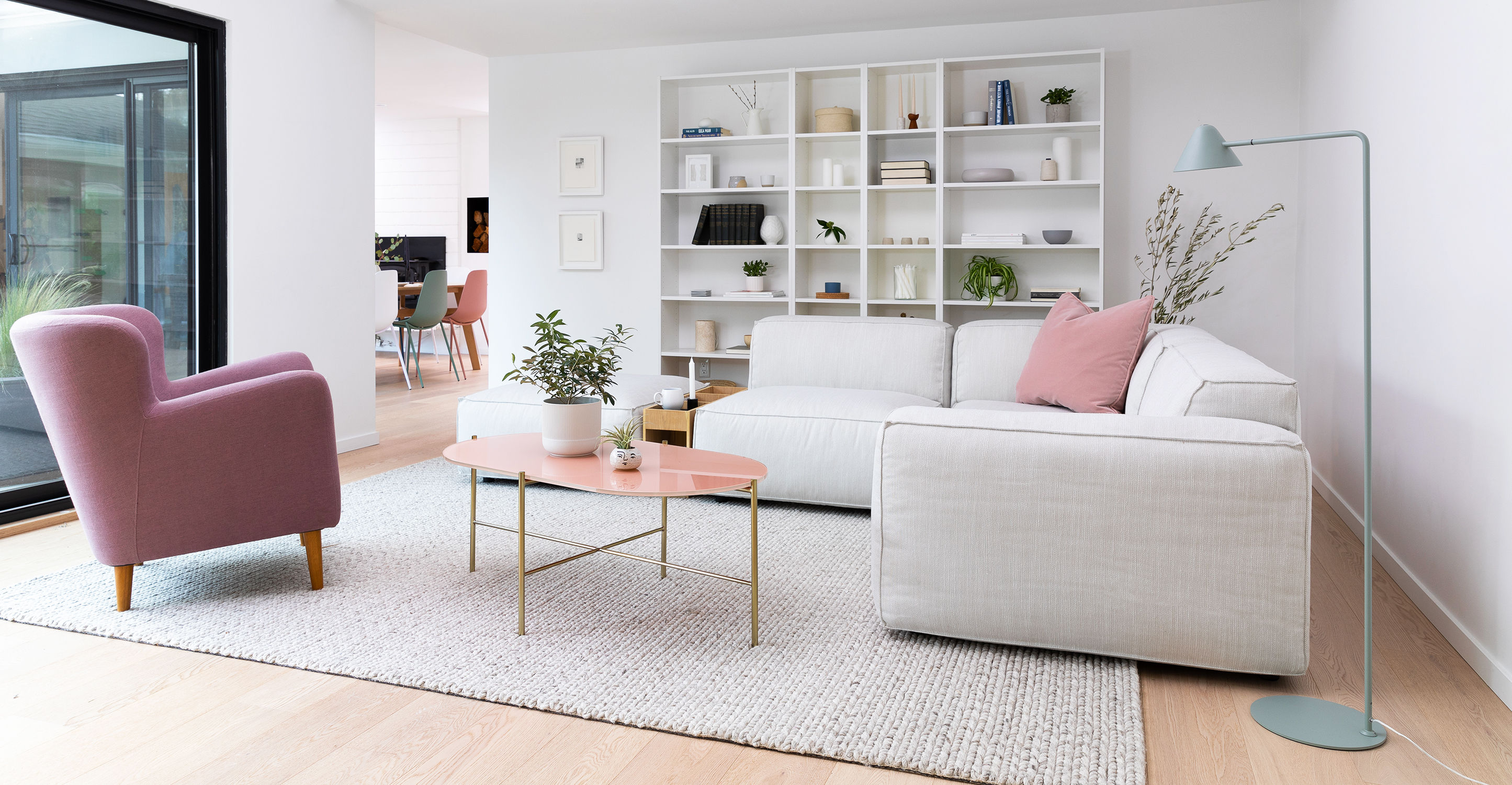 Silicus Pink Oblong Coffee Table thumbnail 8