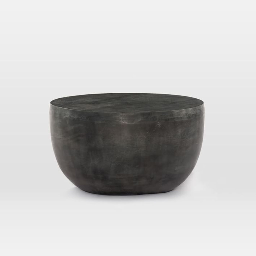 Aluminum Drum Side Table — view 1