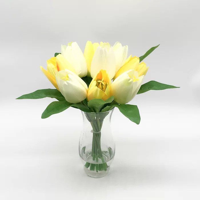 Tulips Centerpiece in Vase — view 1
