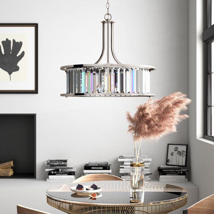 Bunton 4  Light Crystal Drum Chandelier thumbnail 2