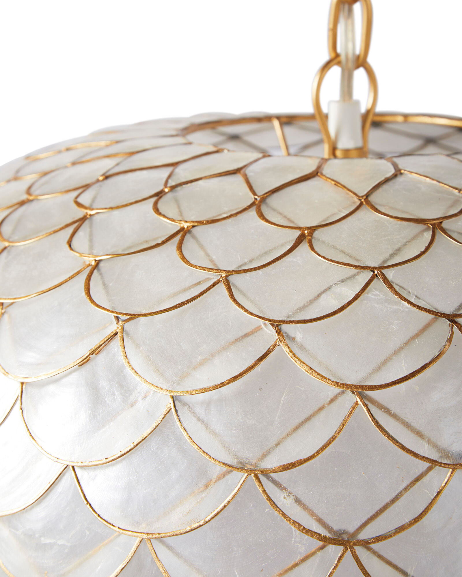 Capiz Scalloped Chandelier thumbnail 3