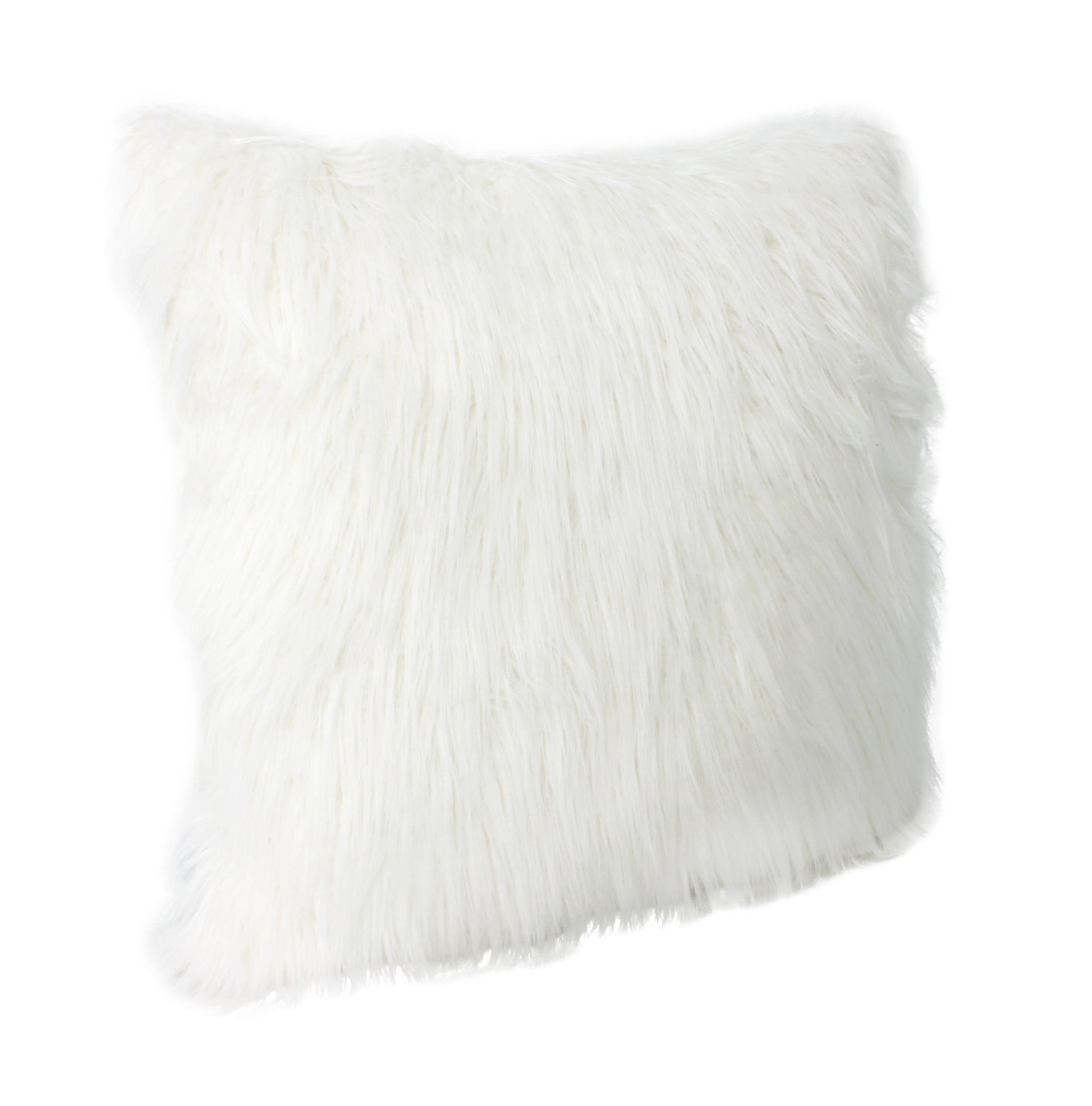 Bright White Keller Faux Fur Pillow 20 in — view 1