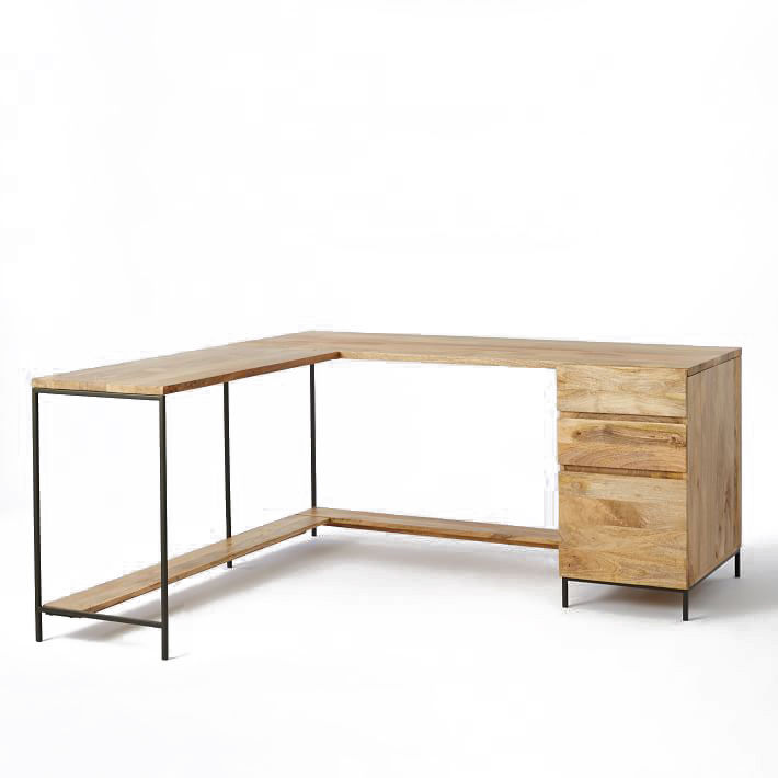 Industrial Modular L Shaped Desk and File Cabinet thumbnail 2