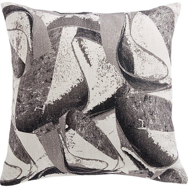 Abstract Linen Marble Pillow-23"x23" thumbnail 2