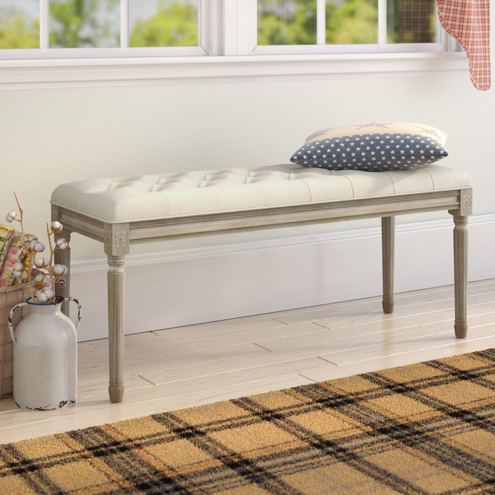 Bullen French Upholstered Bench: bedroom thumbnail 5