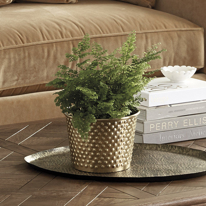 Bunny Williams Beaded Brass Cachepot — view 1