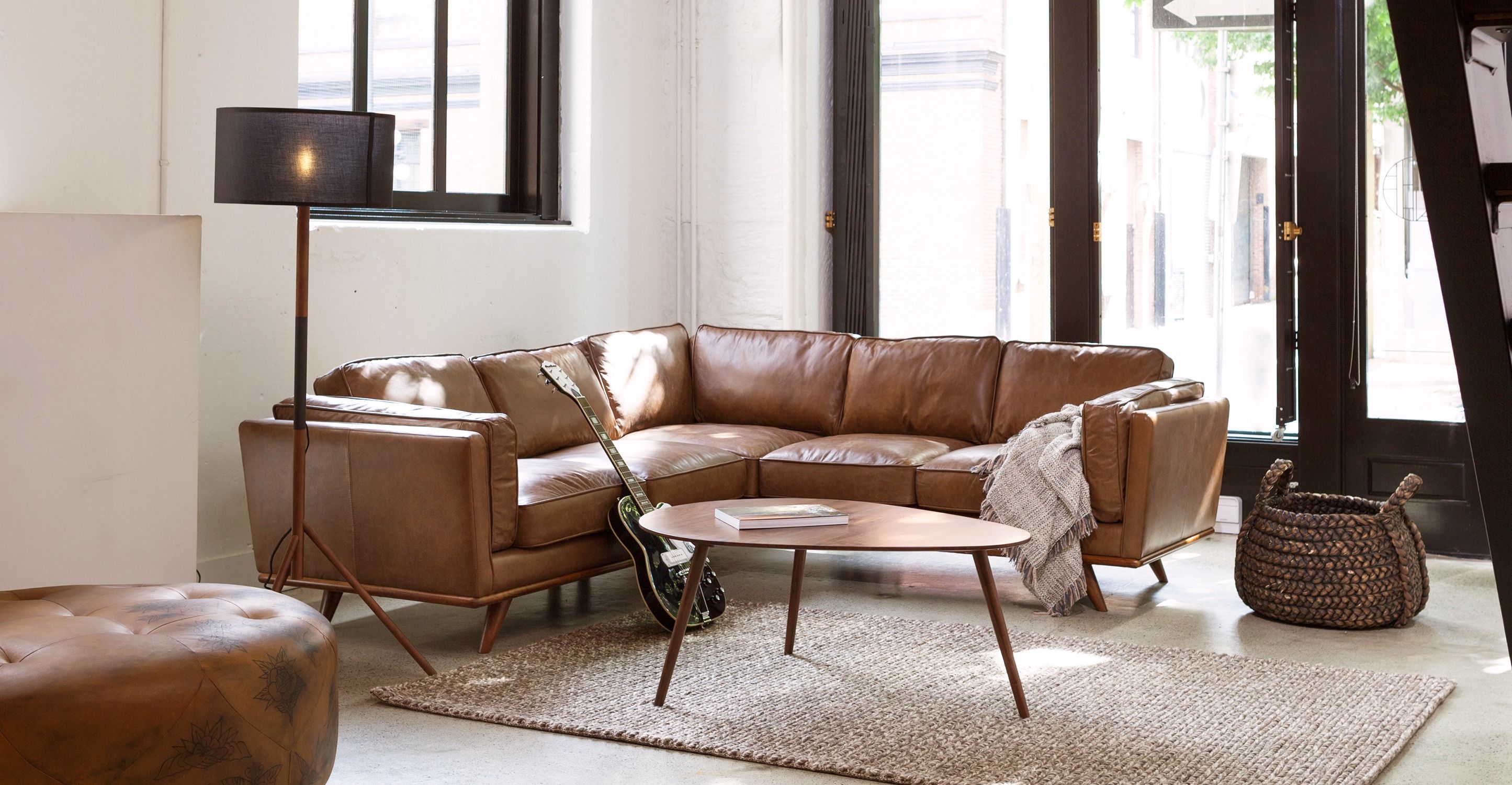 Amoeba Wild Walnut 42.5" Wide Coffee Table thumbnail 2