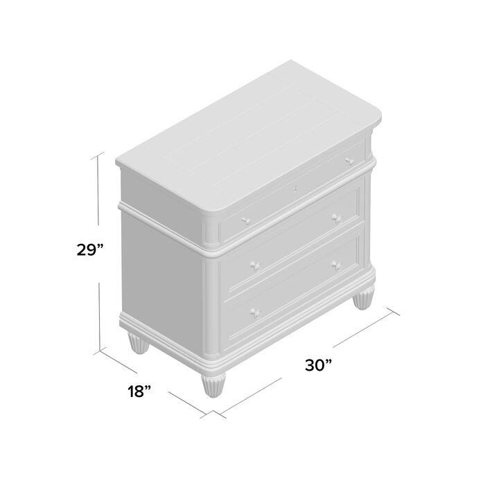 Henrietta 3 Drawer Nightstand thumbnail 2