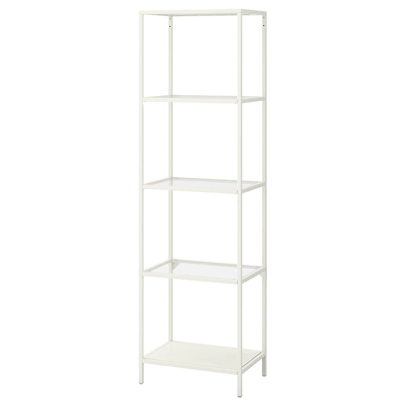 VITTSJo Shelf unit white glass — view 1