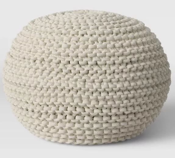 Cloverly Chunky Knit Pouf - Threshold thumbnail 2