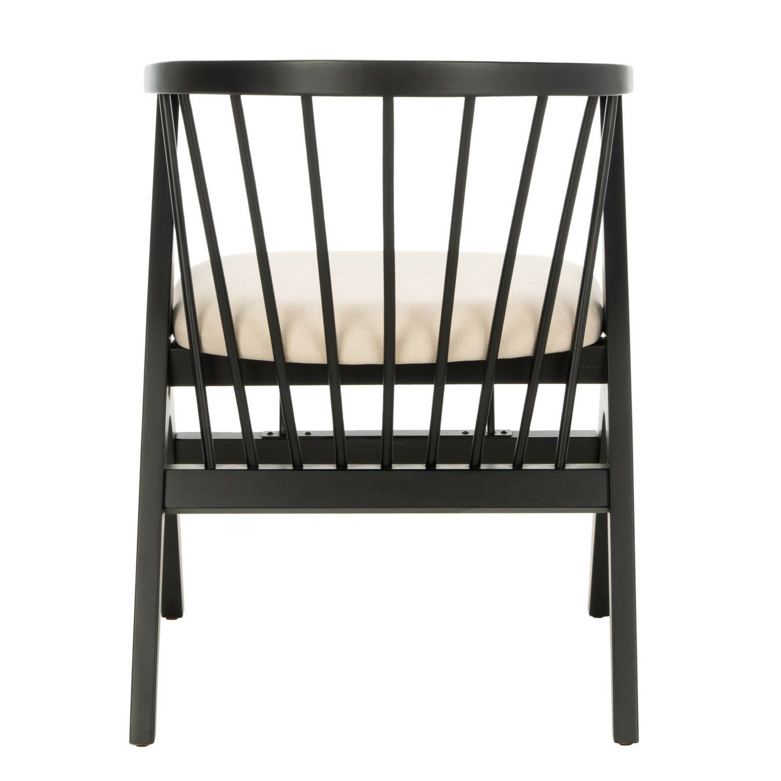 Spindle Slat Back Side Chair in Black Set of 2 thumbnail 4