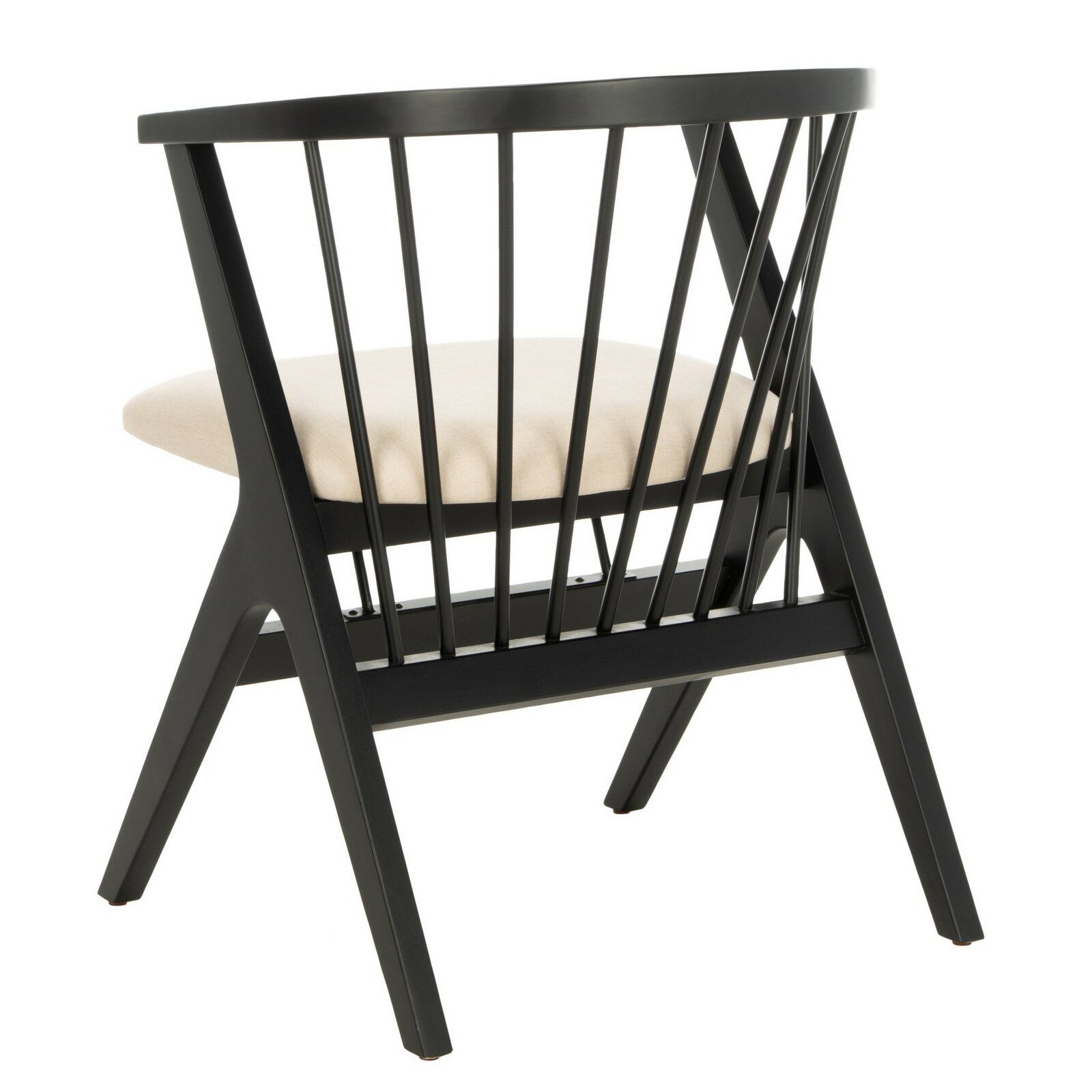 Spindle Slat Back Side Chair in Black Set of 2 thumbnail 5