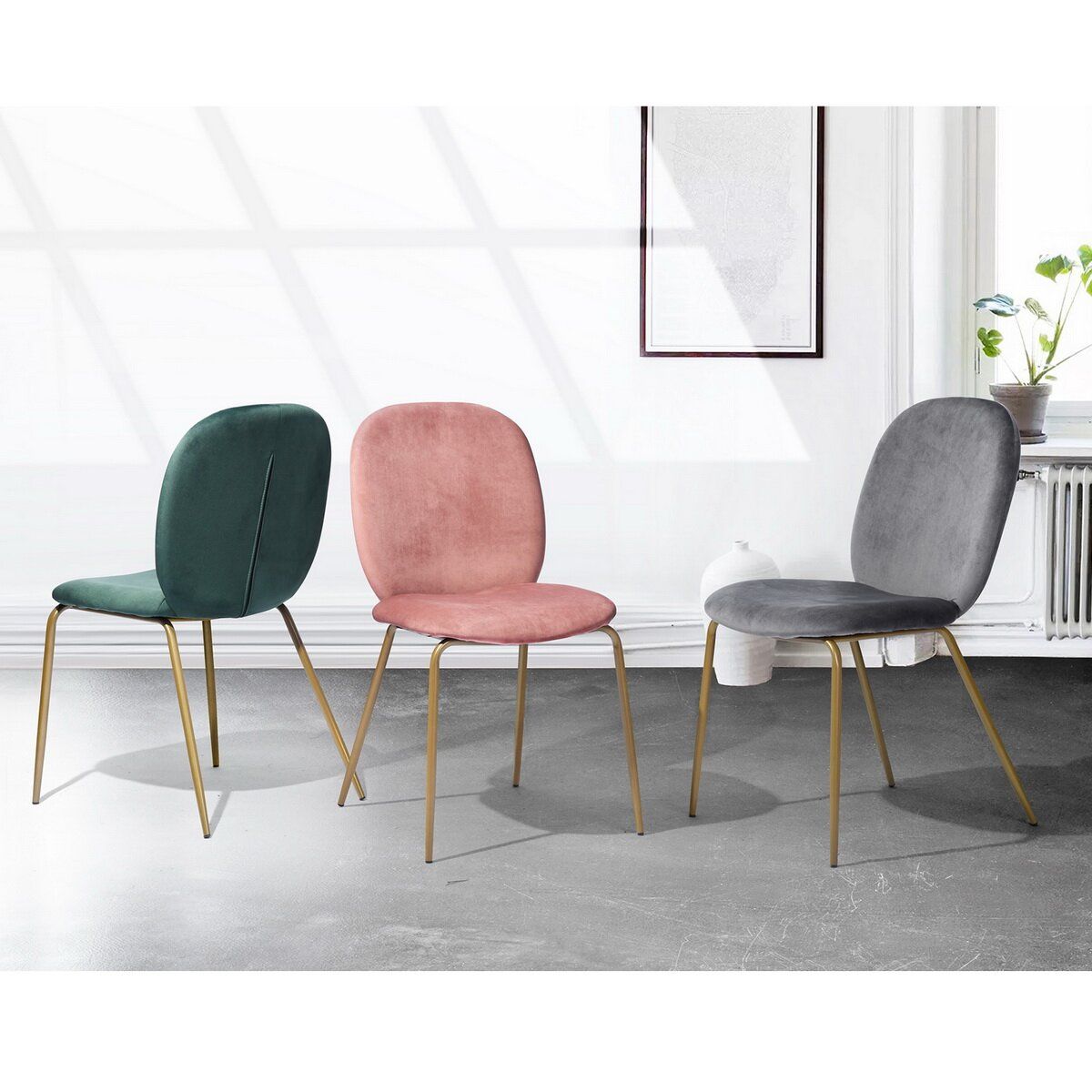 Parkinson Velvet Upholstered Parsons Chair (Set of 2) thumbnail 6