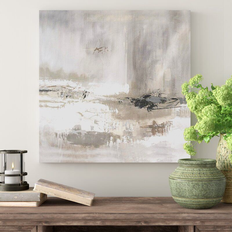 Between Layers Painting Print in GrayWhite thumbnail 2