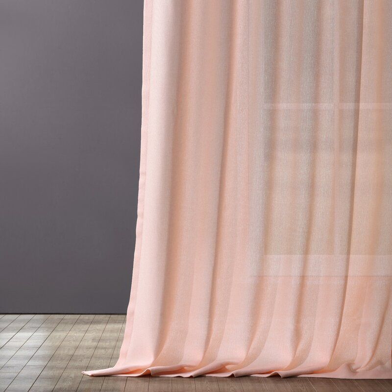 Brittnie Solid Sheer Thermal Rod Pocket Single Curtain Panel thumbnail 3