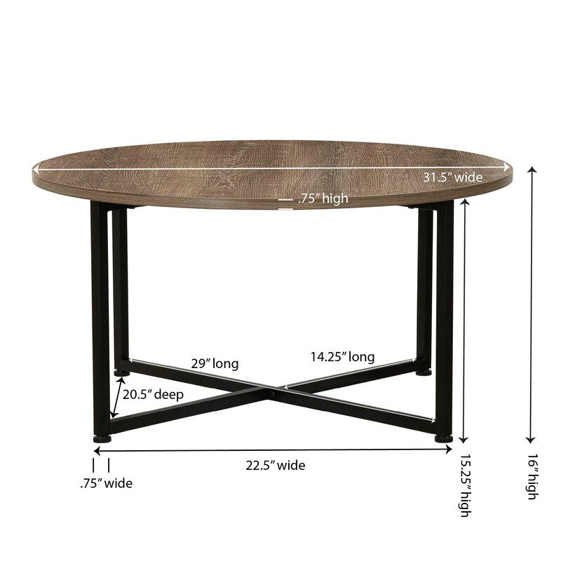 Algiers Cross Legs Coffee Table thumbnail 4