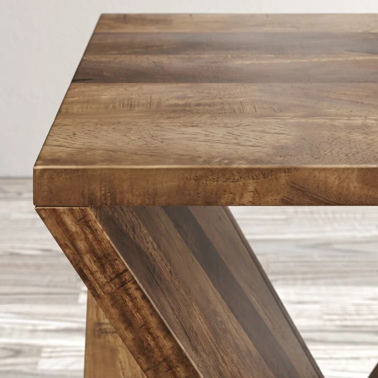Solid Wood Abstract End Table thumbnail 4