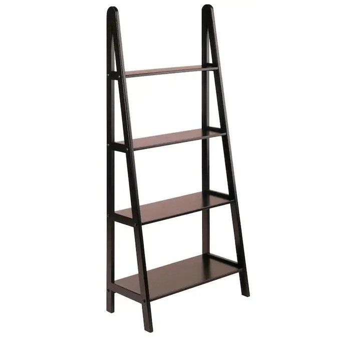 Winsome Wood Avalon Dark Espresso Wood 4 Shelf Ladder Bookcase — view 1