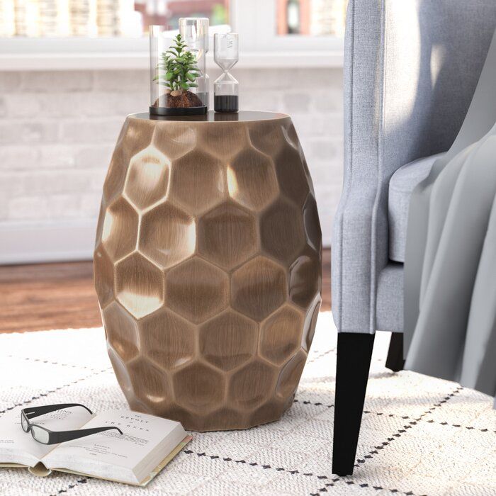 Faning Tall Drum End Table — view 1