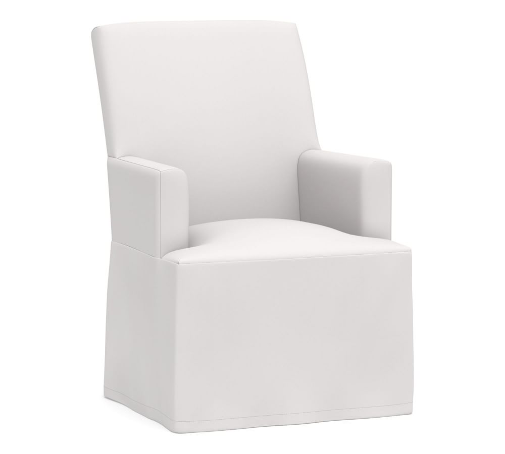 PB Comfort Square Slipcovered Dining Armchair thumbnail 3