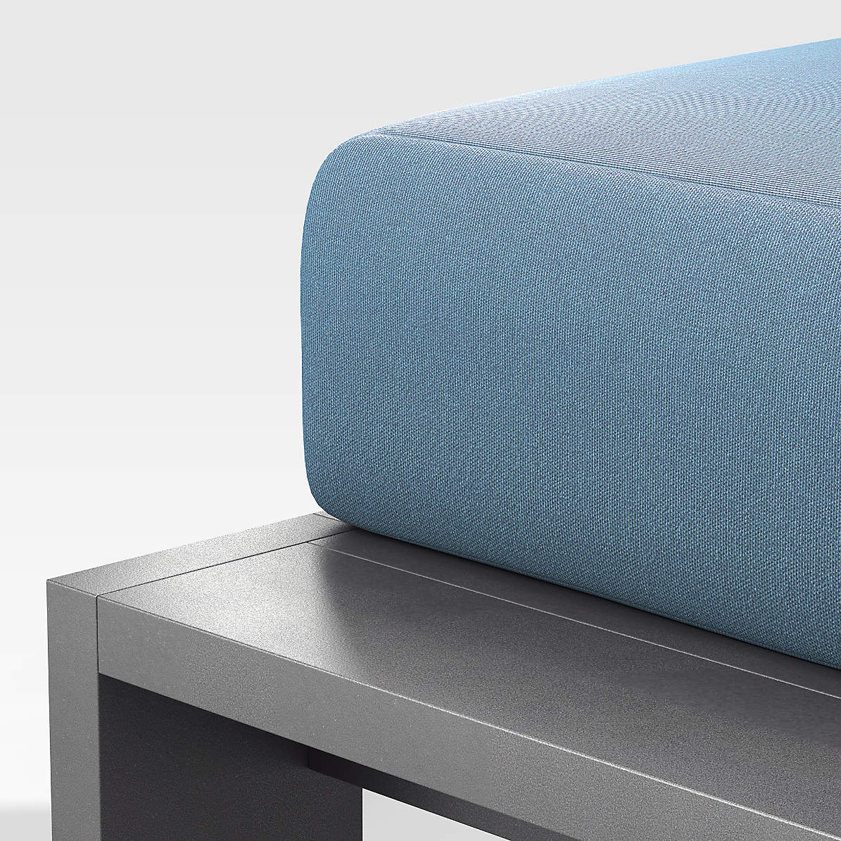 Walker Metal Ottoman with Sapphire Sunbrella Cushions thumbnail 4