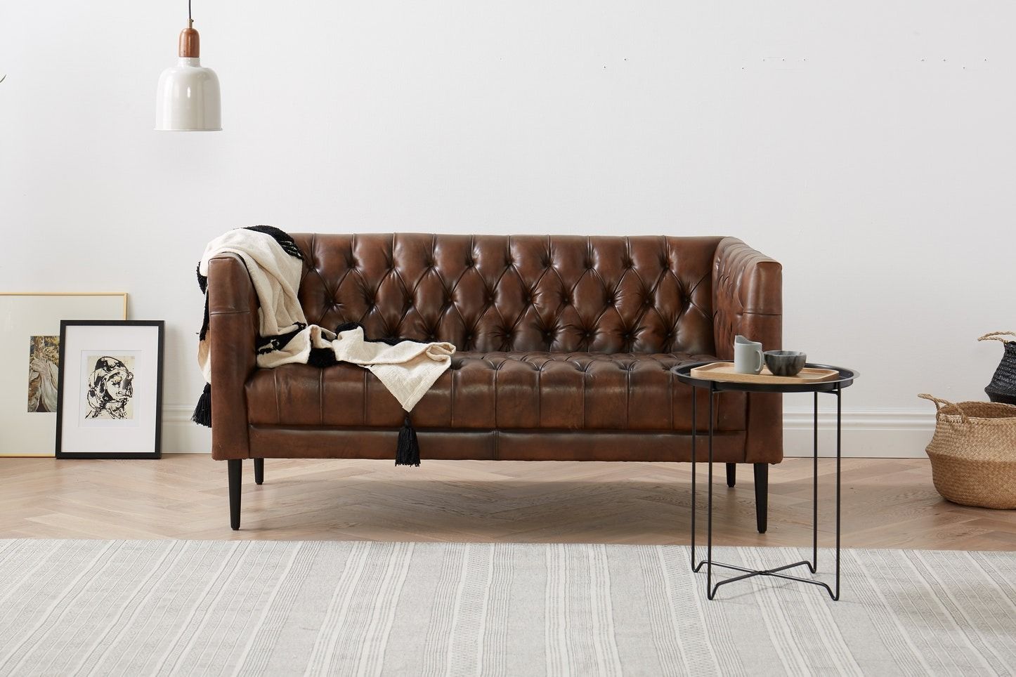 Vaughn Leather Apartment Sofa thumbnail 2