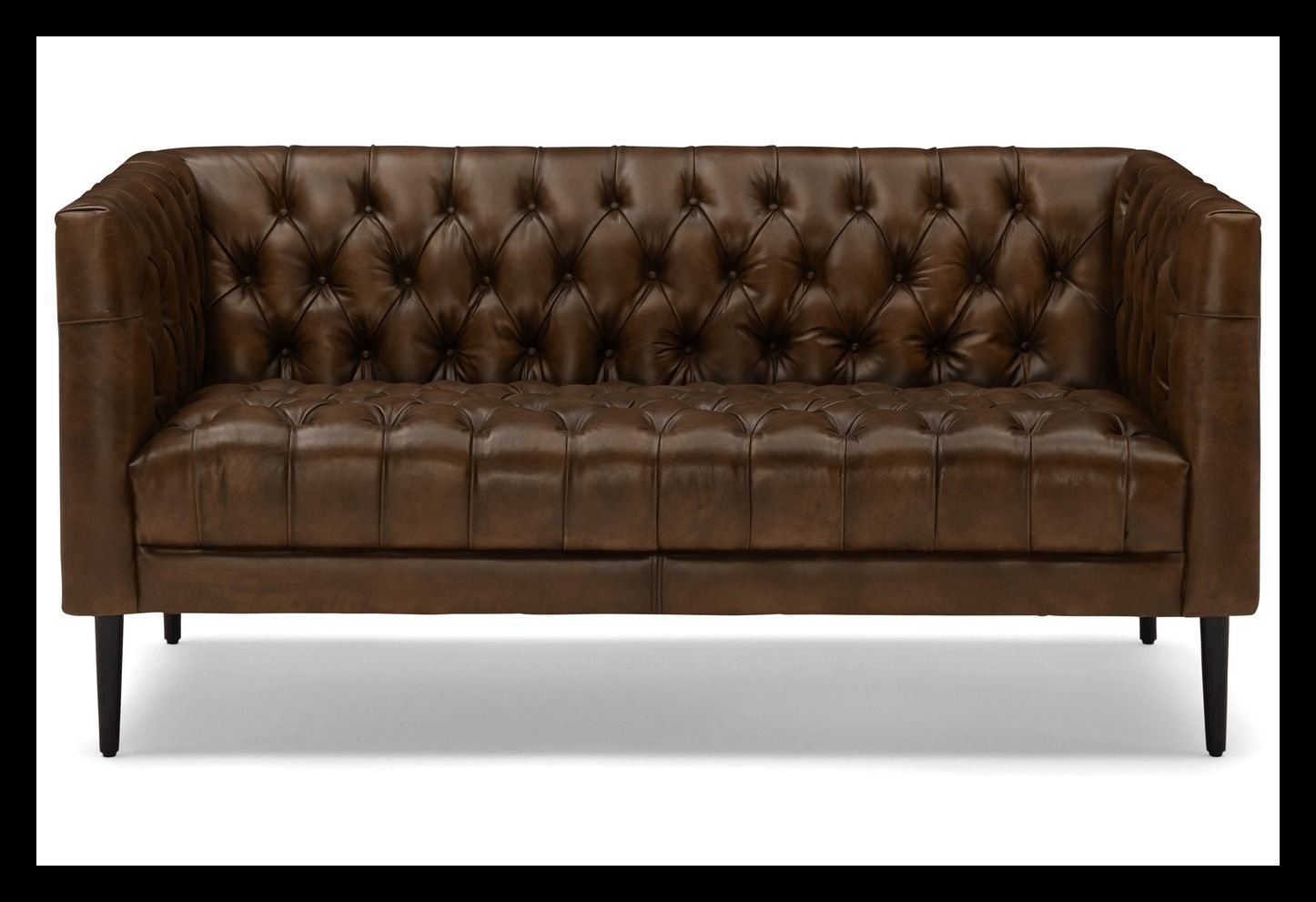 Vaughn Leather Apartment Sofa thumbnail 3