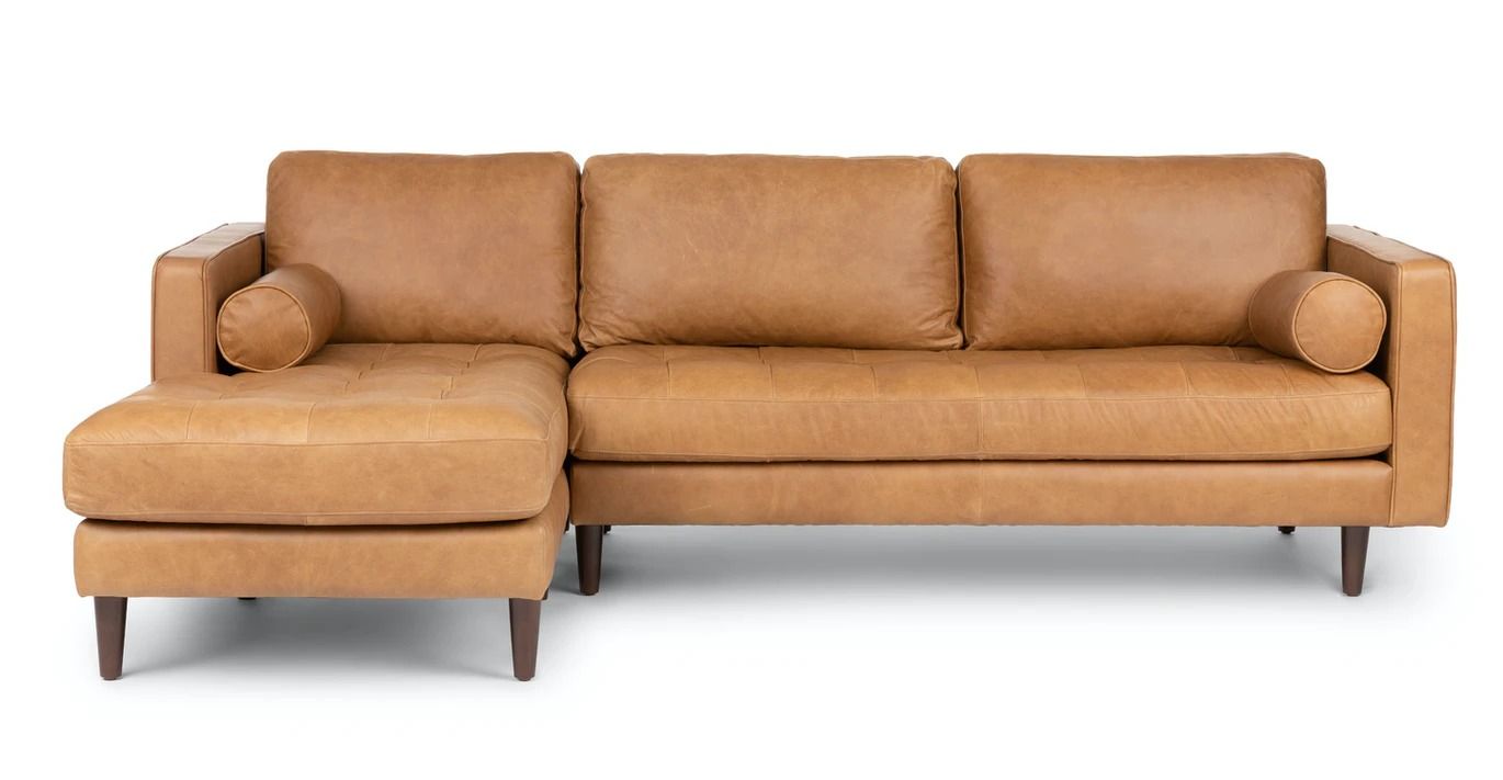 Sven Charme Tan Left Sectional Sofa thumbnail 3