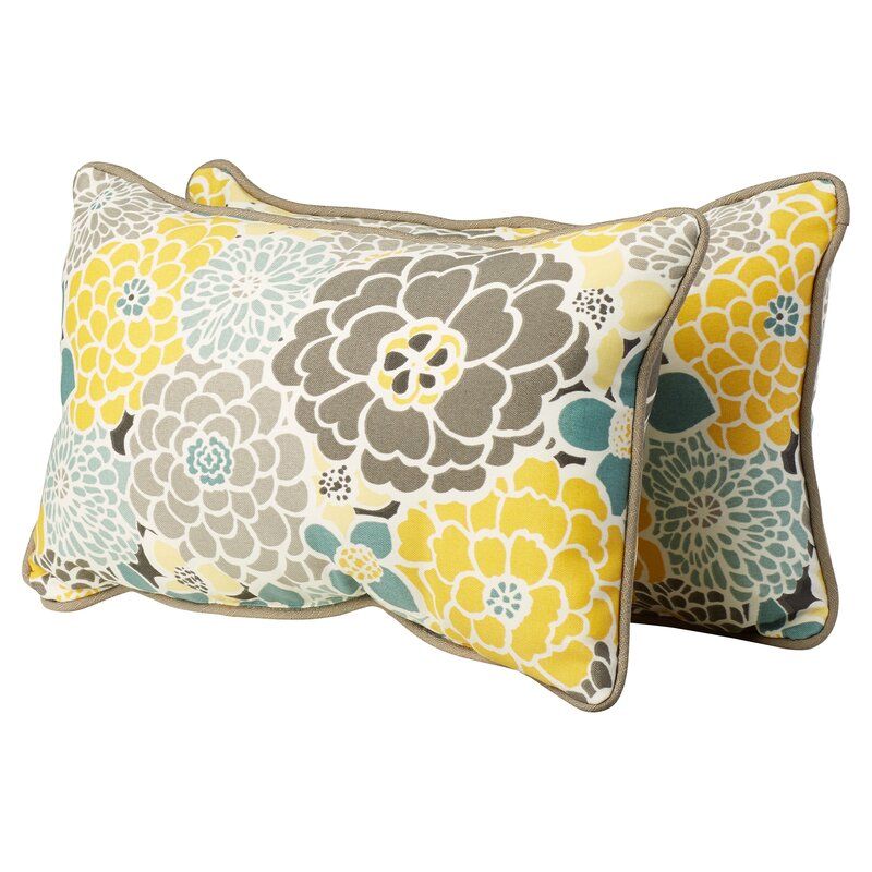 Hedvige Indoor Outdoor Lumbar Pillow With Insert-18.6"x11.5" thumbnail 4