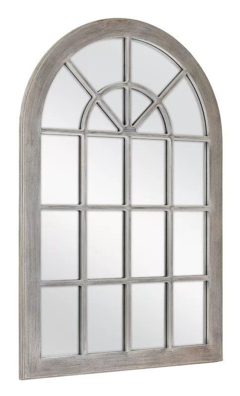 Firth Arched Windowpane Wall Accent Mirror — view 1