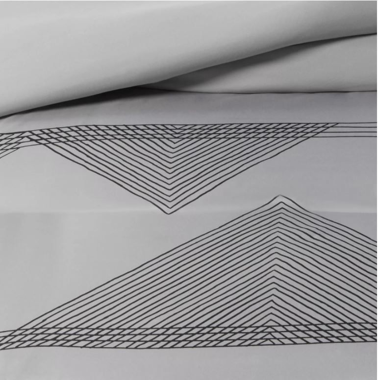 Triangle King Lines Bed in a Bag Gray -king thumbnail 2
