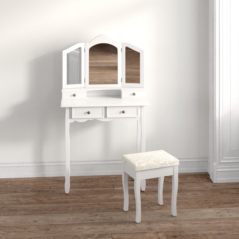 Cargo Wooden Vanity Set with Mirror thumbnail 2