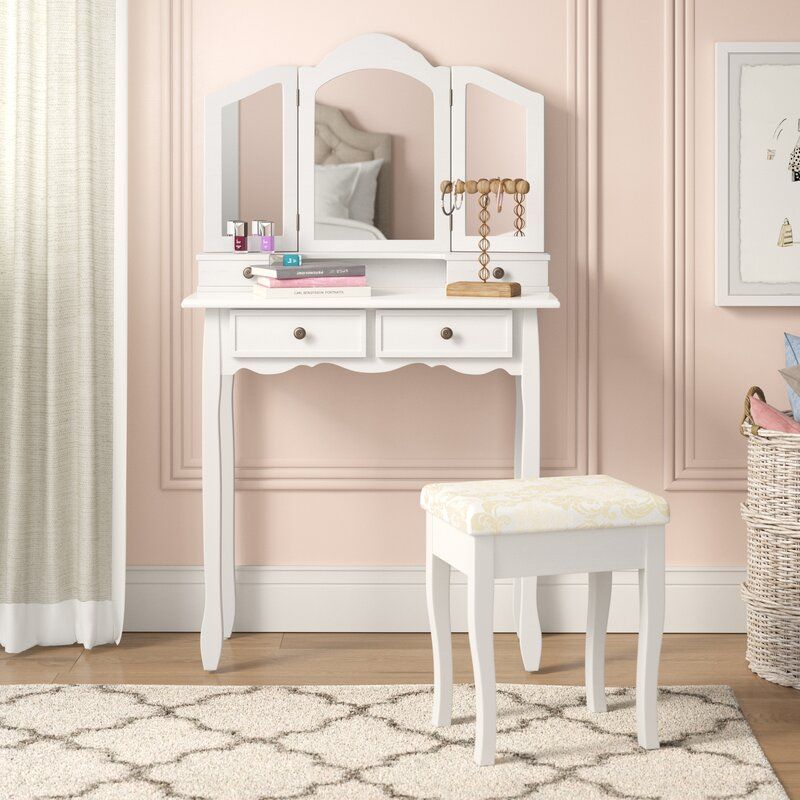 Cargo Wooden Vanity Set with Mirror thumbnail 3