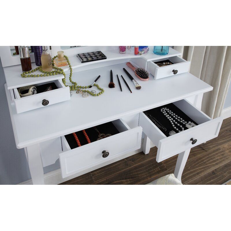 Cargo Wooden Vanity Set with Mirror thumbnail 4