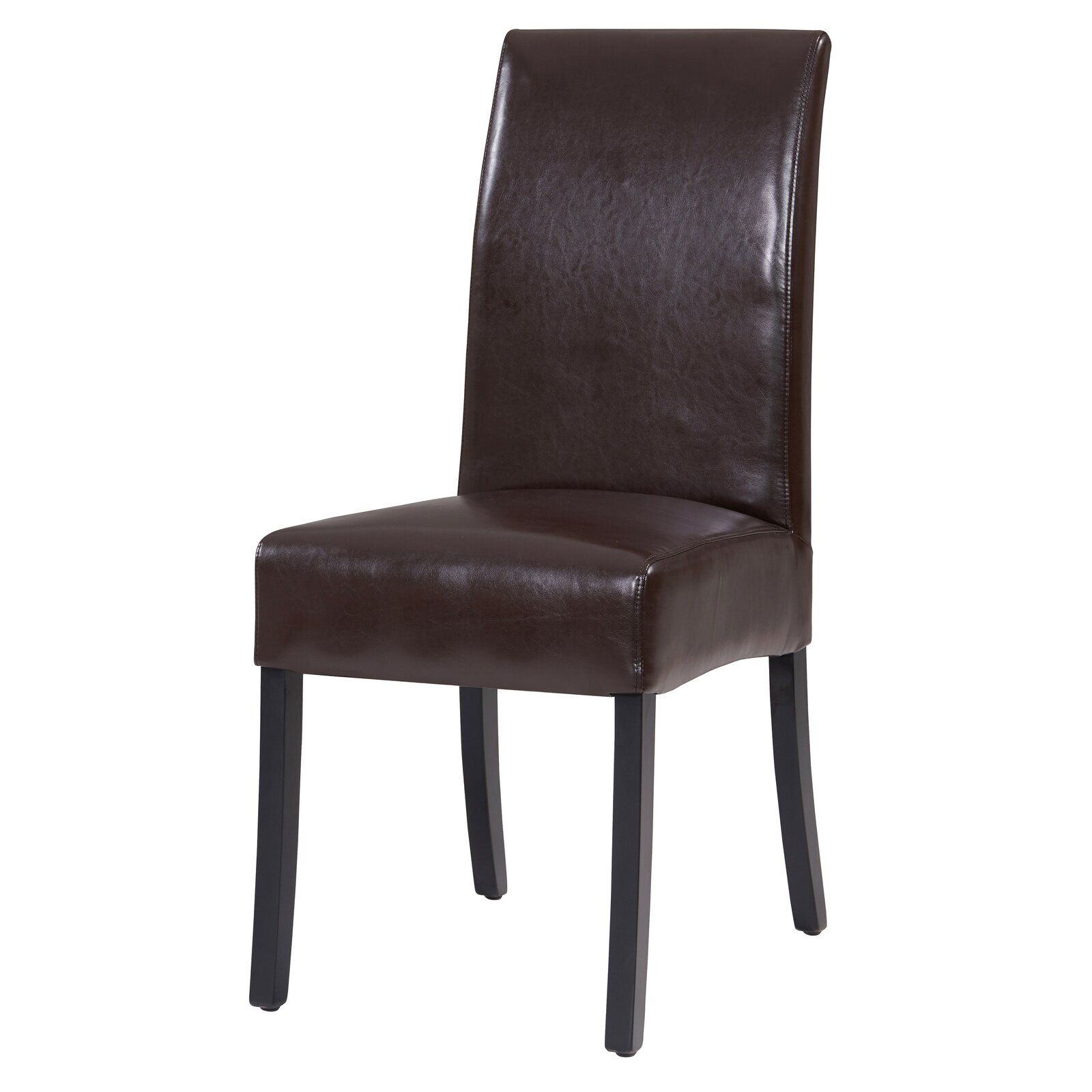 Bartram Leather Upholstered Side Chair in Black thumbnail 2