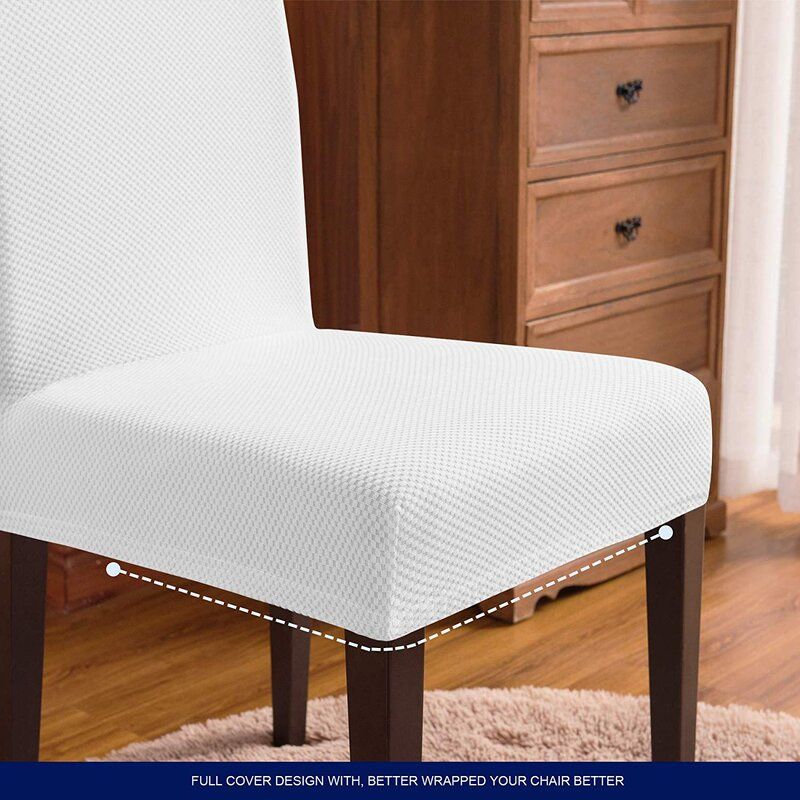 Knit Box Cushion Dining Chair Slipcover thumbnail 3