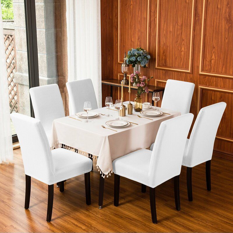 Knit Box Cushion Dining Chair Slipcover thumbnail 5