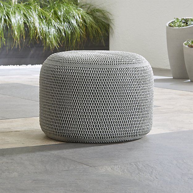 Grey Outdoor Pouf thumbnail 4