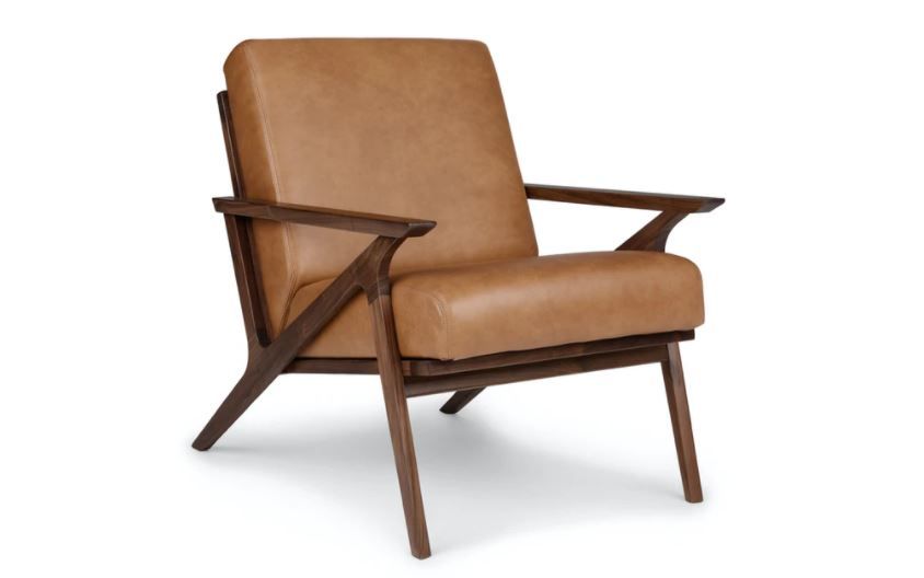 Otio Toscana Tan Walnut Lounge Chair thumbnail 5