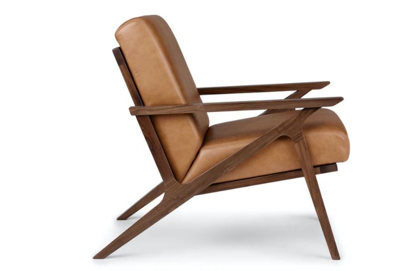 Otio Toscana Tan Walnut Lounge Chair thumbnail 2