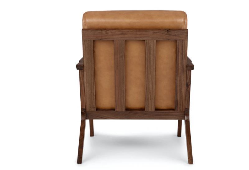 Otio Toscana Tan Walnut Lounge Chair thumbnail 3