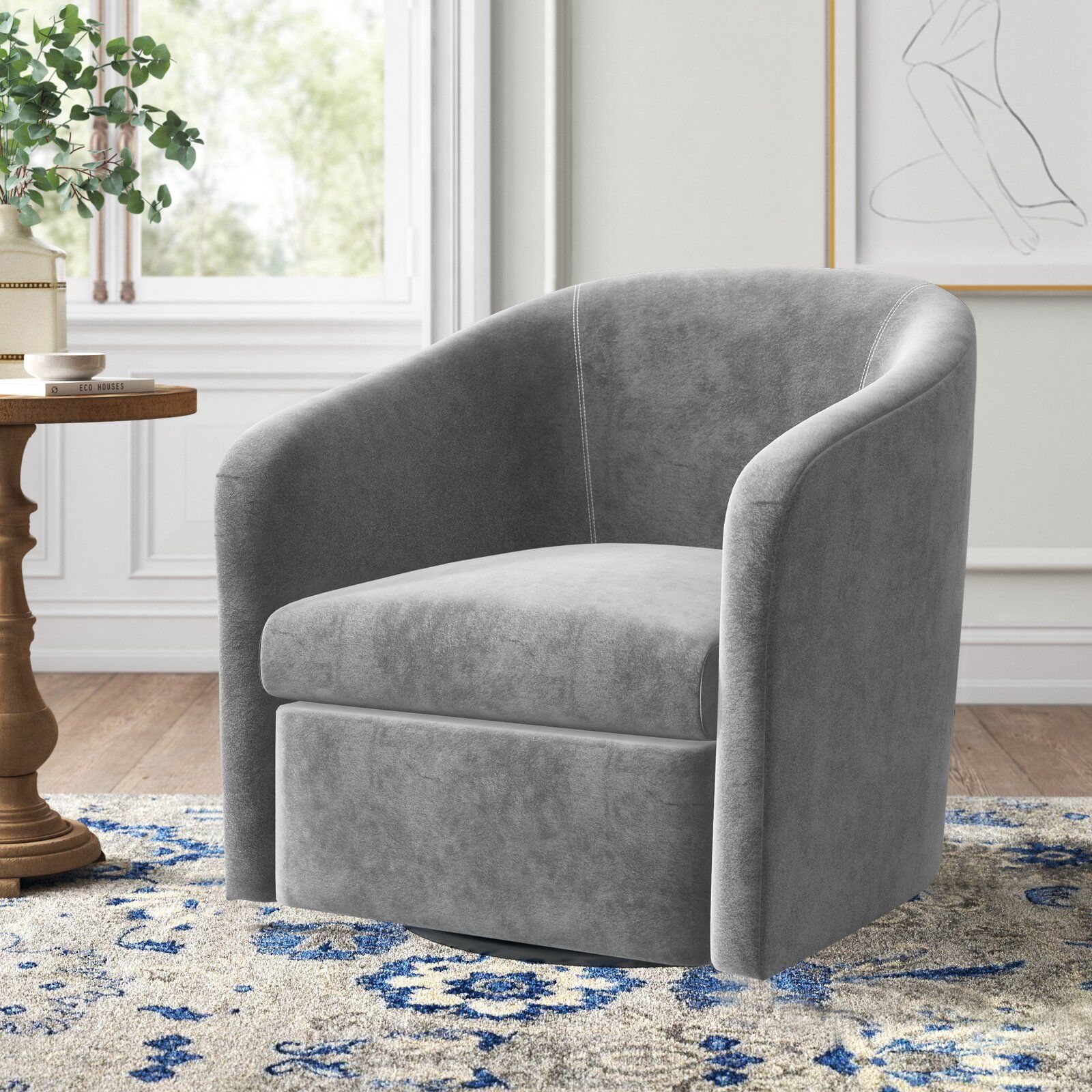 Raphael Swivel Barrel Chair thumbnail 5