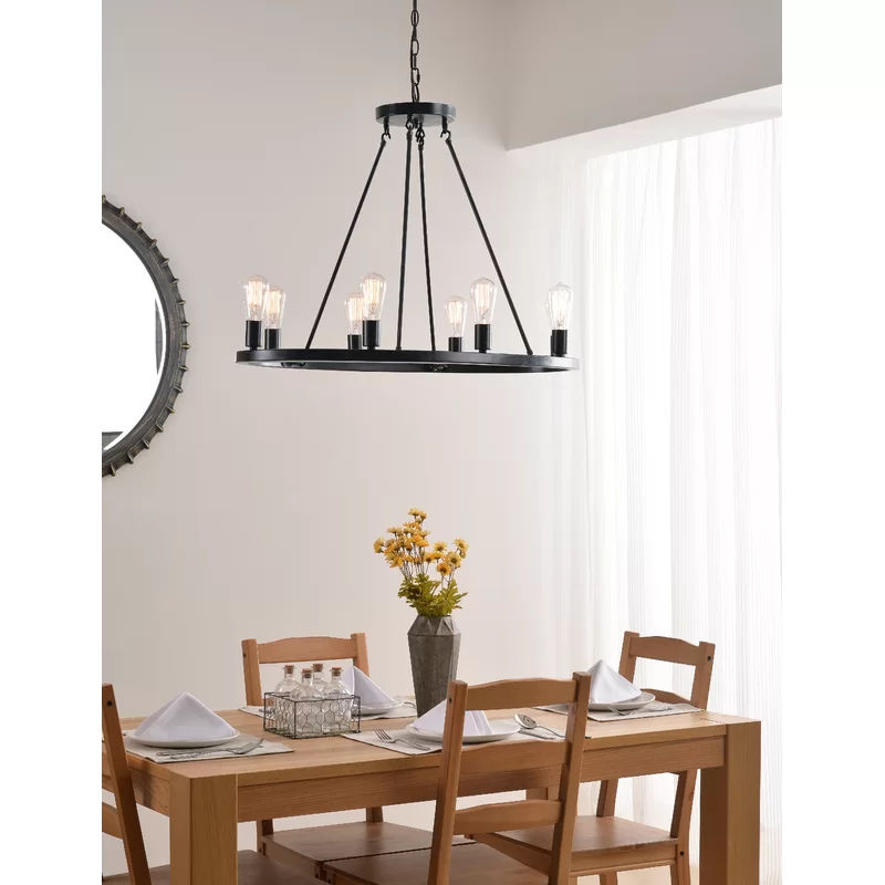 Mia 8 - Light Candle Style Oval Chandelier thumbnail 2