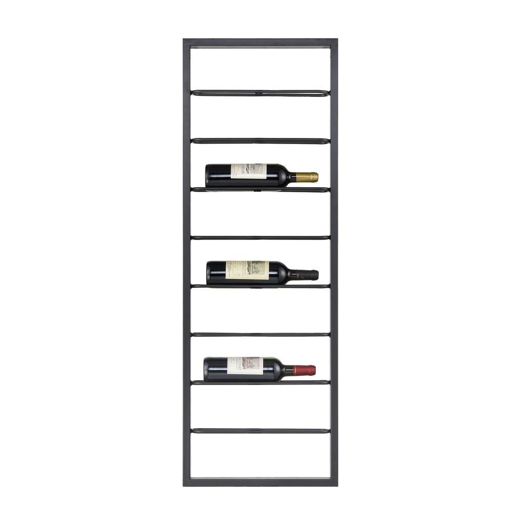 Wavertree Hanging Wine Rack in Black - Horizontal — view 1