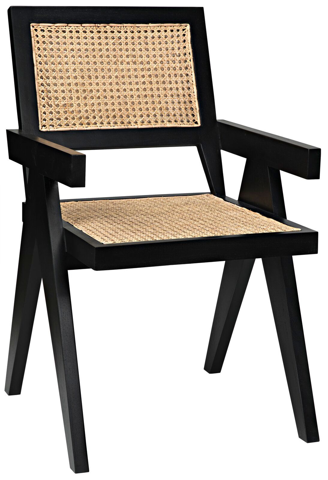 Jude Solid Wood Arm Chair in Beige thumbnail 2