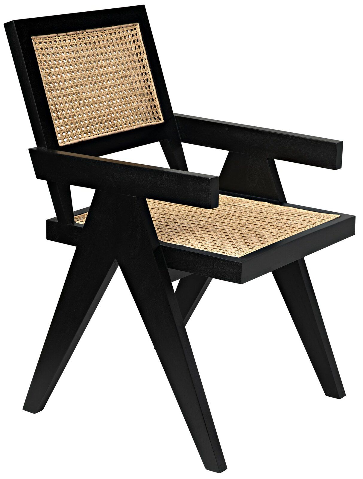 Jude Solid Wood Arm Chair in Beige thumbnail 4