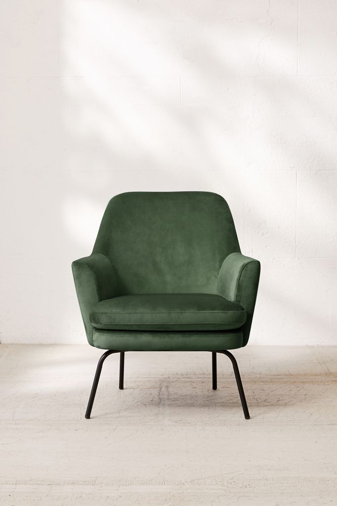 Chloe Velvet Arm Chair — view 1