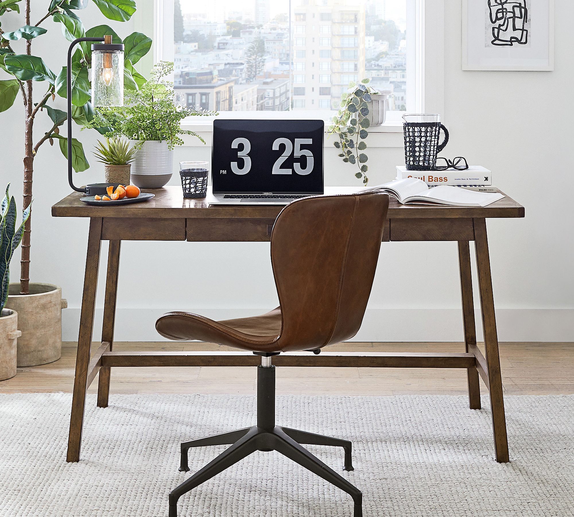 Mateo 56 Rustic Desk with Drawer thumbnail 3