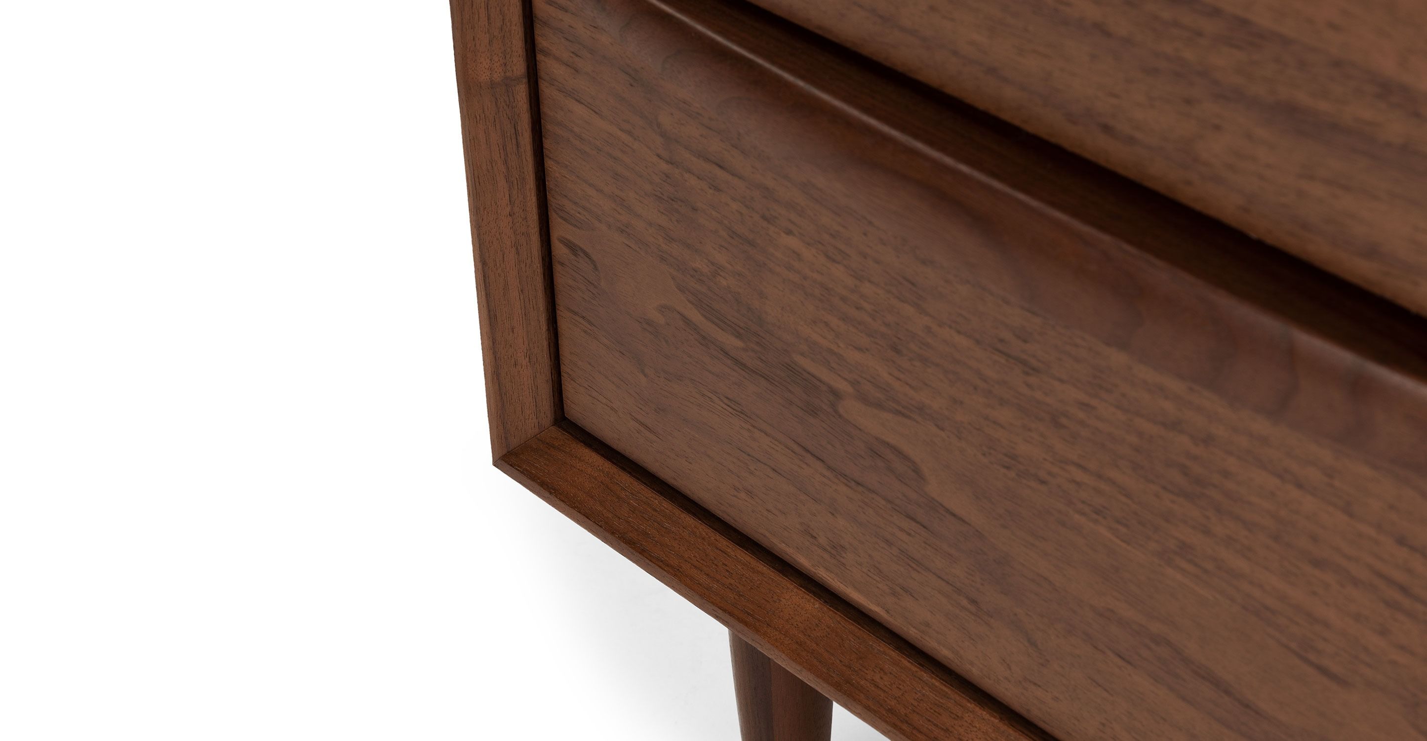 Lenia Walnut 2 Drawer Nightstand thumbnail 6
