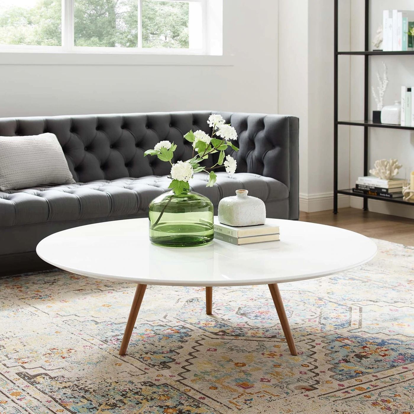 Lippa Round Wood Top Coffee Table thumbnail 2